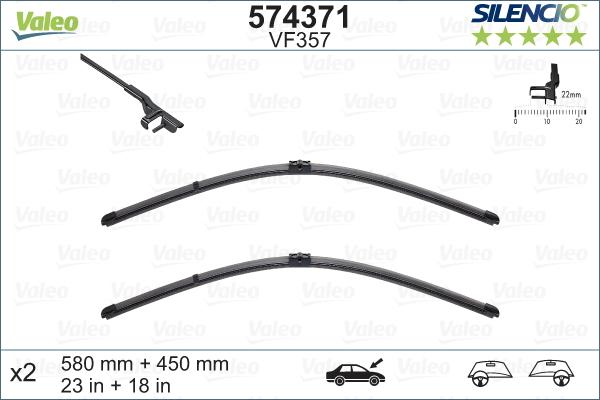 Valeo 574371 - Wiper Blade autospares.lv