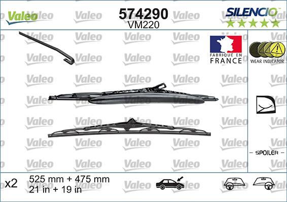 Valeo 574290 - Wiper Blade autospares.lv