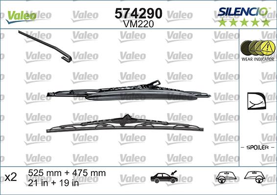 Valeo 574290 - Wiper Blade autospares.lv