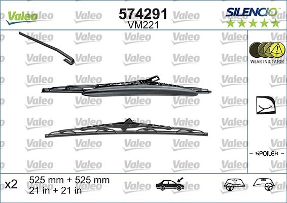 Valeo 574291 - Wiper Blade autospares.lv