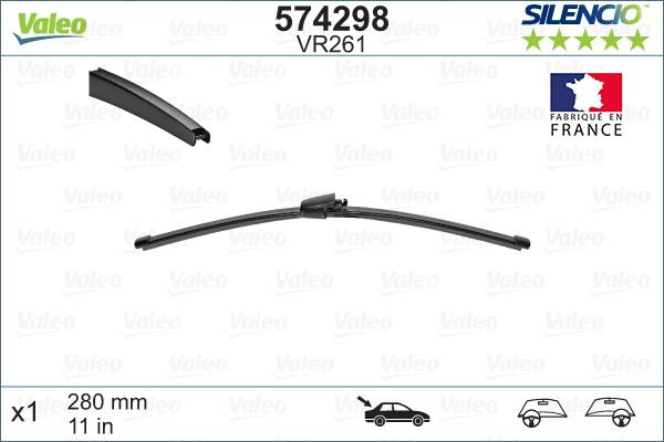 Valeo 574298 - Wiper Blade autospares.lv