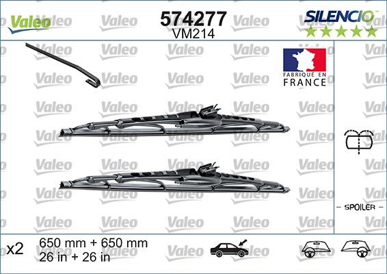 Valeo 574292 - Wiper Blade autospares.lv