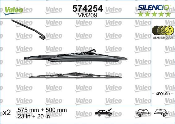 Valeo 574254 - Wiper Blade autospares.lv