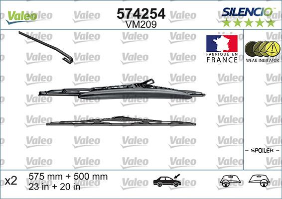 Valeo 574254 - Wiper Blade autospares.lv