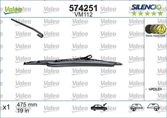 Valeo 574251 - Wiper Blade autospares.lv