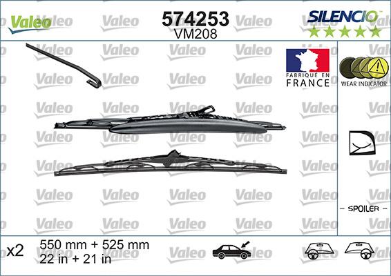 Valeo 574253 - Wiper Blade autospares.lv