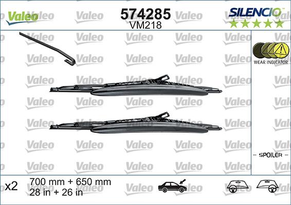 Valeo 574285 - Wiper Blade autospares.lv