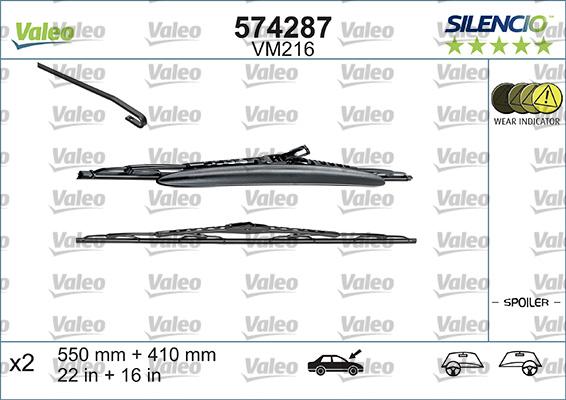 Valeo 574287 - Wiper Blade autospares.lv