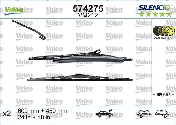 Valeo 574275 - Wiper Blade autospares.lv
