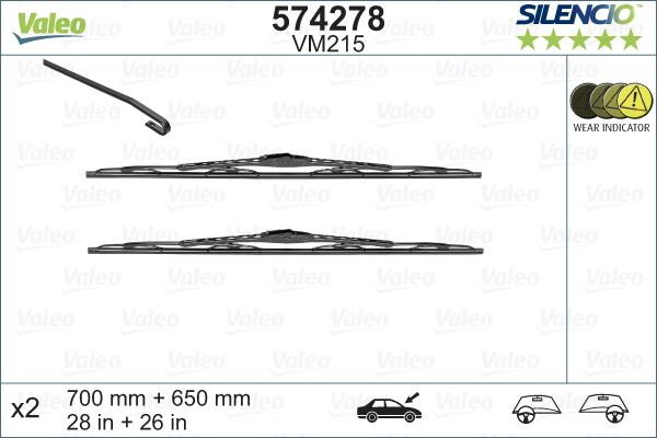 Valeo 574278 - Wiper Blade autospares.lv