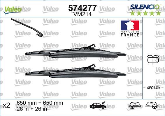 Valeo 574277 - Wiper Blade autospares.lv