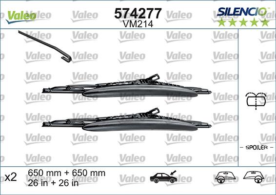 Valeo 574277 - Wiper Blade autospares.lv