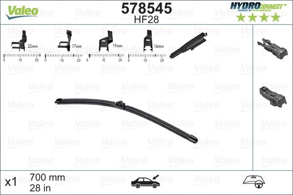 Valeo 578545 - Wiper Blade autospares.lv