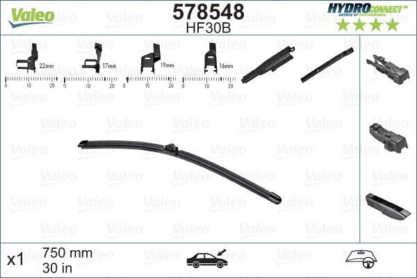 Valeo 578548 - Wiper Blade autospares.lv