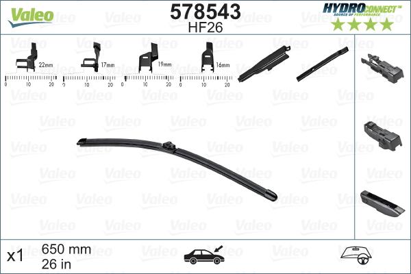 Valeo 578543 - Wiper Blade autospares.lv