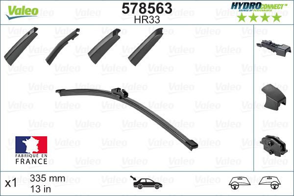 Valeo 578563 - Wiper Blade autospares.lv