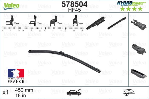 Valeo 578504 - Wiper Blade autospares.lv