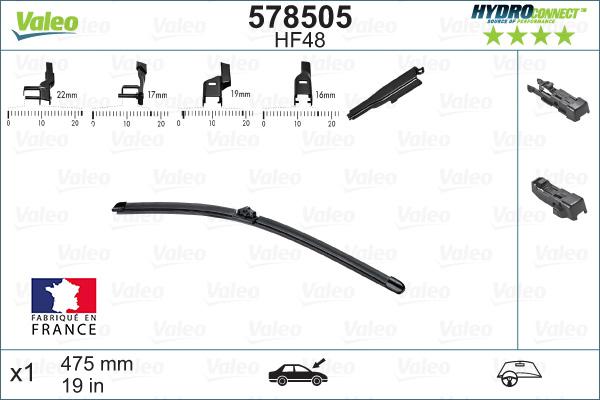 Valeo 578505 - Wiper Blade autospares.lv