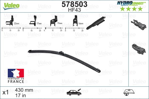 Valeo 578503 - Wiper Blade autospares.lv