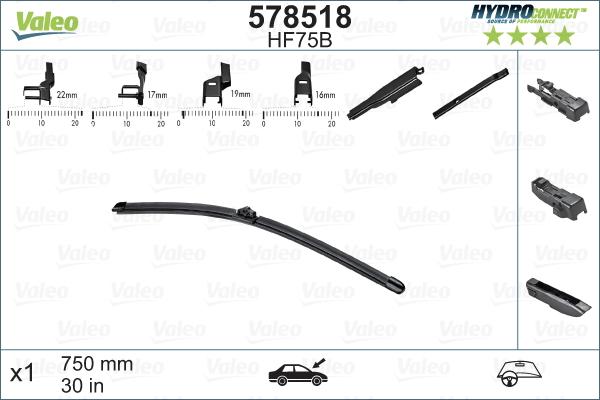 Valeo 578518 - Wiper Blade autospares.lv