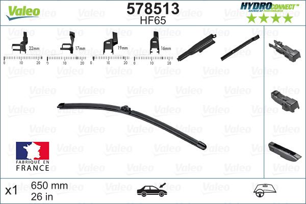 Valeo 578513 - Wiper Blade autospares.lv