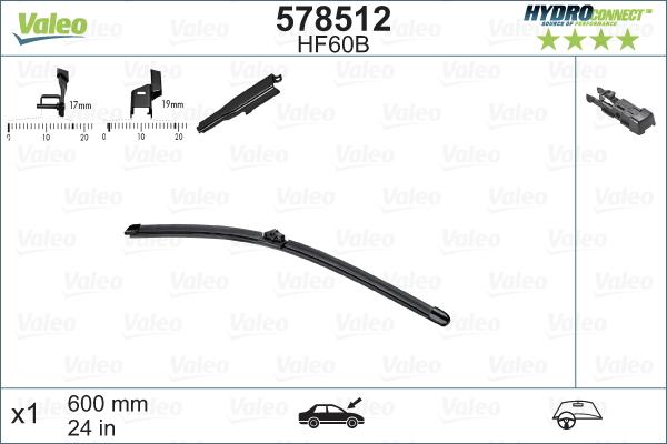 Valeo 578512 - Wiper Blade autospares.lv