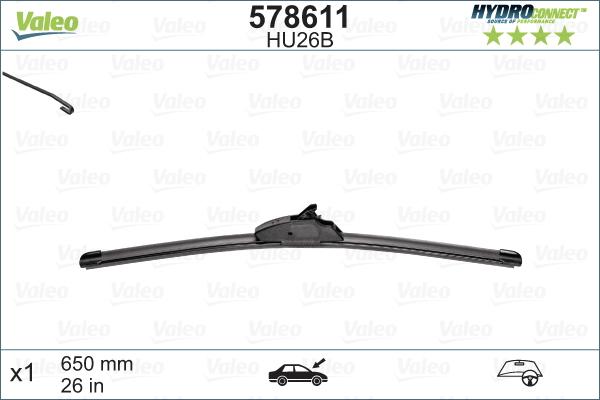 Valeo 578611 - Wiper Blade autospares.lv