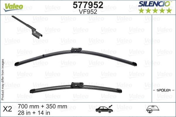 Valeo 577952 - Wiper Blade autospares.lv