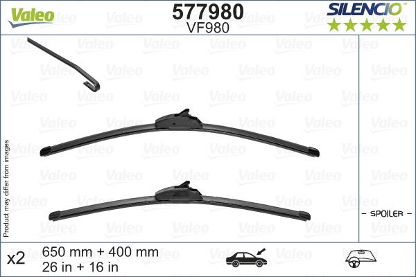 Valeo 577980 - Wiper Blade autospares.lv