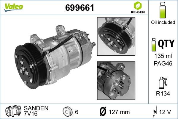 Valeo 699661 - Compressor, air conditioning autospares.lv