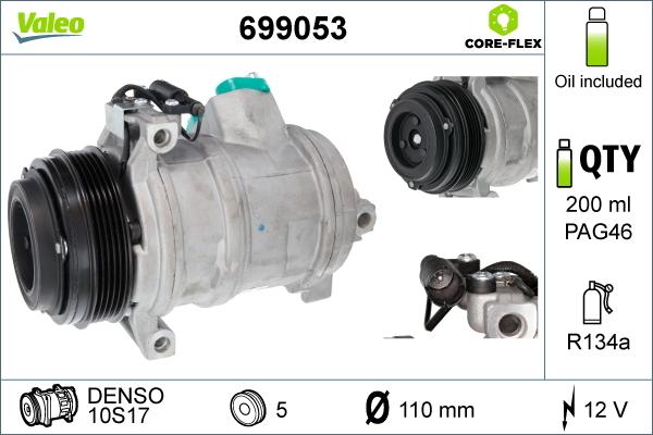 Valeo 699053 - Compressor, air conditioning autospares.lv