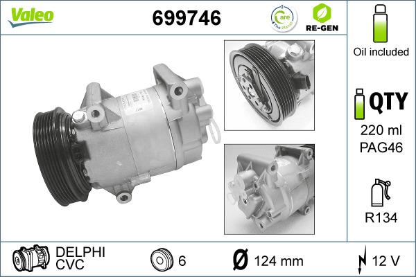 Valeo 699746 - Compressor, air conditioning autospares.lv