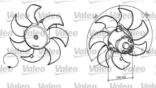 Valeo 696049 - Fan, radiator autospares.lv