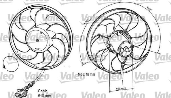 Valeo 696042 - Fan, radiator autospares.lv
