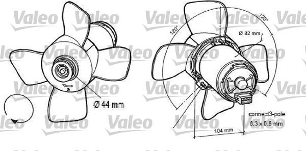Valeo 696047 - Fan, radiator autospares.lv
