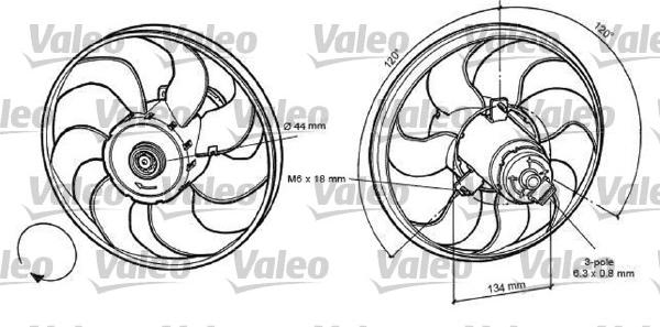 Valeo 696056 - Fan, radiator autospares.lv