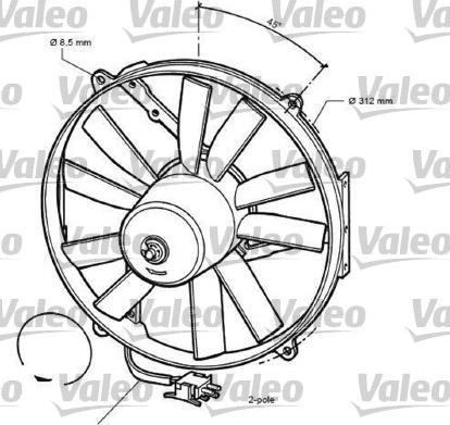 Valeo 696068 - Fan, radiator autospares.lv