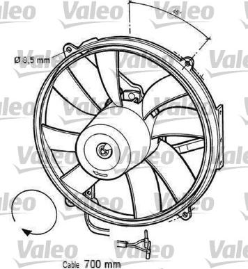 Valeo 696063 - Fan, radiator autospares.lv