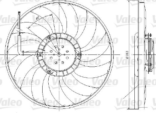Valeo 696017 - Fan, radiator autospares.lv