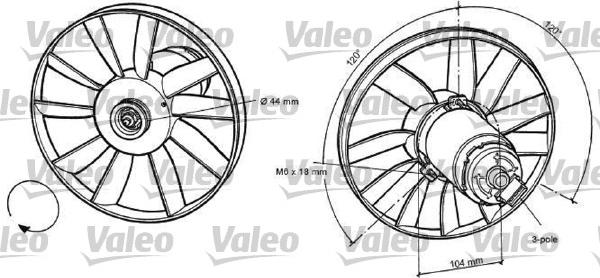 Valeo 696039 - Fan, radiator autospares.lv