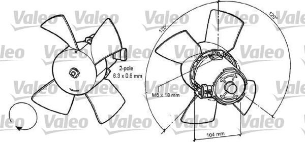 Valeo 696035 - Fan, radiator autospares.lv