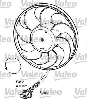 Valeo 696033 - Fan, radiator autospares.lv
