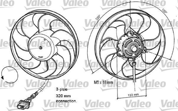 Valeo 696078 - Fan, radiator autospares.lv