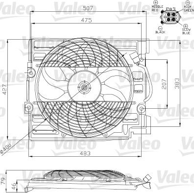 Valeo 696120 - Fan, radiator autospares.lv