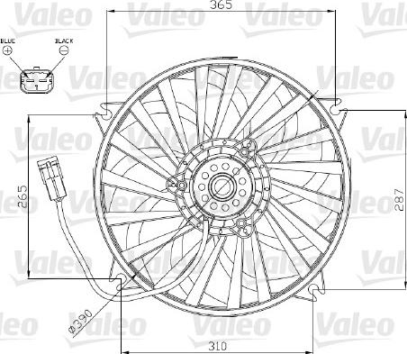 Valeo 696174 - Fan, radiator autospares.lv