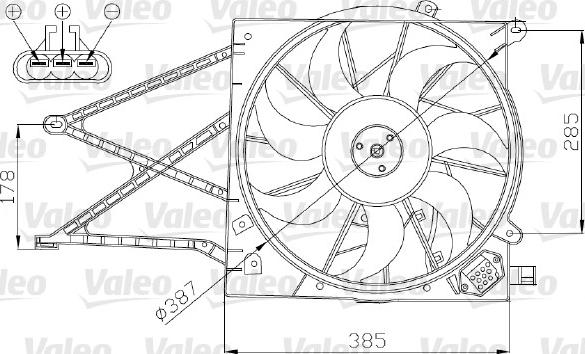 Valeo 696173 - Fan, radiator autospares.lv