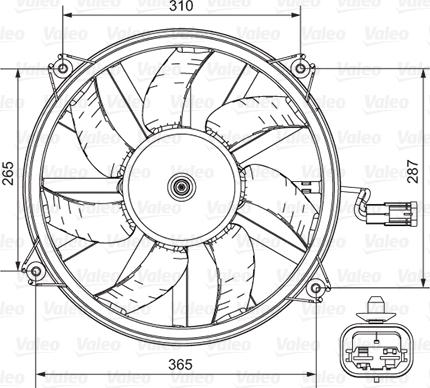 Valeo 696850 - Fan, radiator autospares.lv