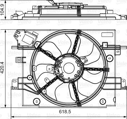 Valeo 696880 - Fan, radiator autospares.lv