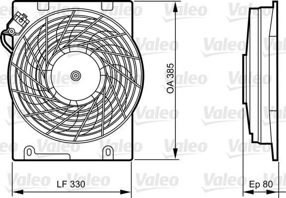 Valeo 696355 - Fan, radiator autospares.lv