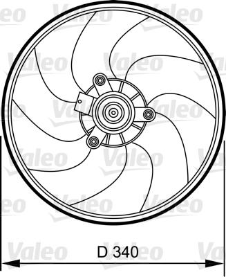 Valeo 696368 - Fan, radiator autospares.lv